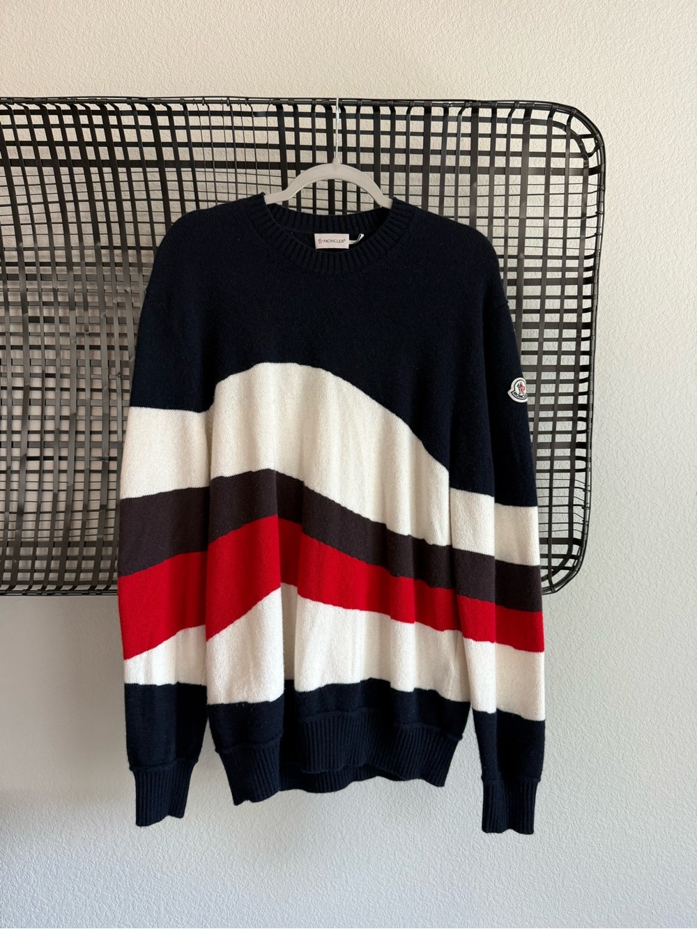 Moncler tricolor wave sweater